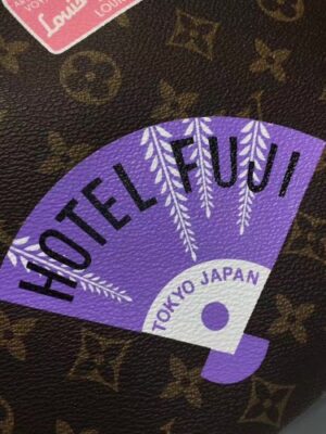 Louis Vuitton Replica Monogram Canvas Badge Detail Neverfull MM Bag 2017