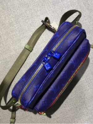 Louis Vuitton Replica Monogram Canvas Camera Shoulder Bag Blue 2018