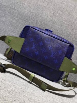 Louis Vuitton Replica Monogram Canvas Camera Shoulder Bag Blue 2018