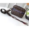 Louis Vuitton Replica Monogram Canvas Camera Shoulder Bag Blue/Brown 2018