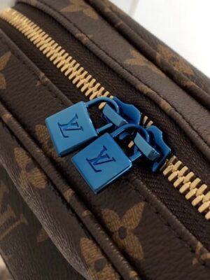 Louis Vuitton Replica Monogram Canvas Camera Shoulder Bag Blue/Brown 2018