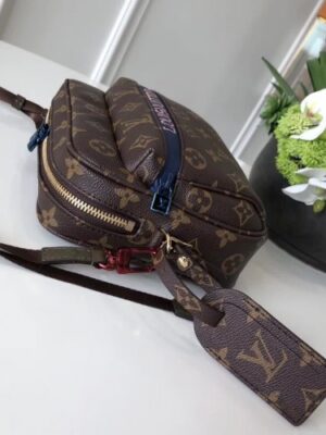 Louis Vuitton Replica Monogram Canvas Camera Shoulder Bag Blue/Brown 2018