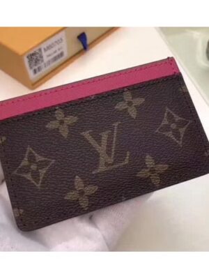 Louis Vuitton Replica Monogram Canvas Card Holder M60703 Hot Pink