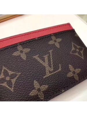 Louis Vuitton Replica Monogram Canvas Card Holder M60703 Red