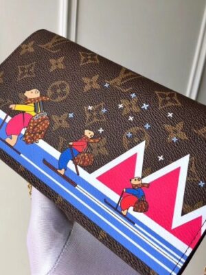 Louis Vuitton Replica Monogram Canvas Chain Pochette Weekend Clutch Bag Bears Print M63857