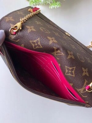 Louis Vuitton Replica Monogram Canvas Chain Pochette Weekend Clutch Bag Bears Print M63857