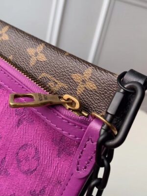 Louis Vuitton Replica Monogram Canvas Chalk Double Flat Messenger Bag M44641 Marron 2019