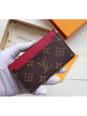 Louis Vuitton Replica Monogram Canvas Coin Card Holder M62666 Red