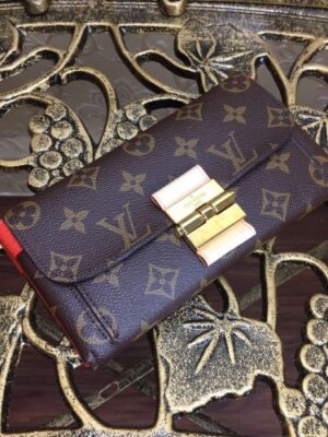 Louis Vuitton Replica Monogram Canvas Elysee Wallet M60413 red