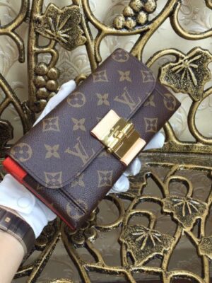 Louis Vuitton Replica Monogram Canvas Elysee Wallet M60413 red