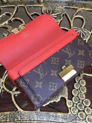 Louis Vuitton Replica Monogram Canvas Elysee Wallet M60413 red