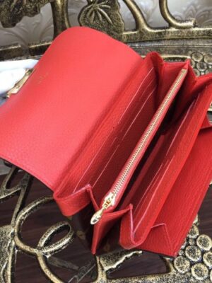 Louis Vuitton Replica Monogram Canvas Elysee Wallet M60413 red