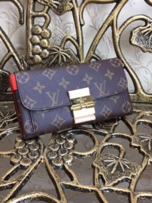 Louis Vuitton Replica Monogram Canvas Elysee Wallet M60413 red