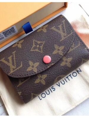 Louis Vuitton Replica Monogram Canvas Envelop Rosalie Coin Purse M62361 Pink