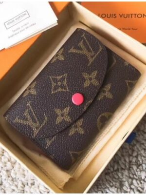 Louis Vuitton Replica Monogram Canvas Envelop Rosalie Coin Purse M62361 Red