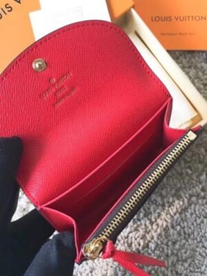 Louis Vuitton Replica Monogram Canvas Envelop Rosalie Coin Purse M62361 Red