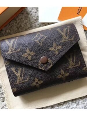 Louis Vuitton Replica Monogram Canvas Envelop Victorine Wallet M41938 Coffee