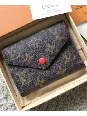 Louis Vuitton Replica Monogram Canvas Envelop Victorine Wallet M41938 Red