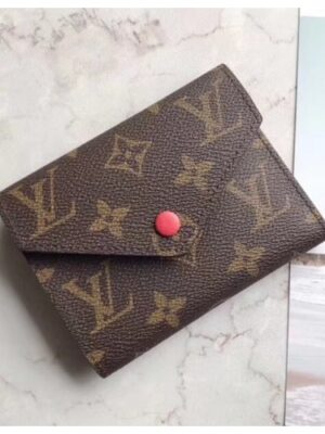 Louis Vuitton Replica Monogram Canvas Envelop Victorine Wallet M62360 M41938 Red