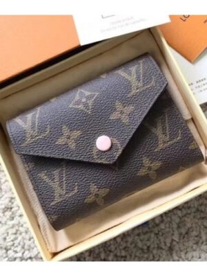 Louis Vuitton Replica Monogram Canvas Envelop Victorine Wallet M62360 Pale Pink