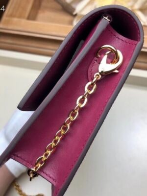 Louis Vuitton Replica Monogram Canvas Flore Chain Wallet M67404 Lie De Vin 2019