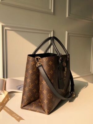 Louis Vuitton Replica Monogram Canvas Flower Padlock Tote Bag M43550 Noir 2018