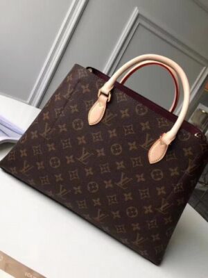 Louis Vuitton Replica Monogram Canvas Flower Padlock Tote Bag M43551 Beige 2018