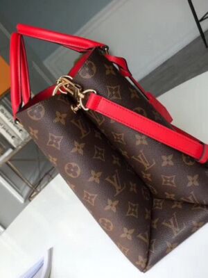 Louis Vuitton Replica Monogram Canvas Flower Padlock Tote Bag M43553 Coquelicot 2018