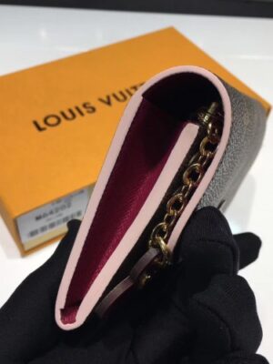 Louis Vuitton Replica Monogram Canvas Flower Stud Trim Emilie Wallet M64202 01 2017