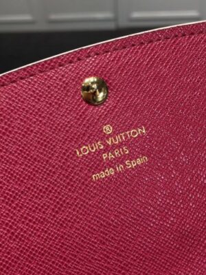 Louis Vuitton Replica Monogram Canvas Flower Stud Trim Emilie Wallet M64202 01 2017