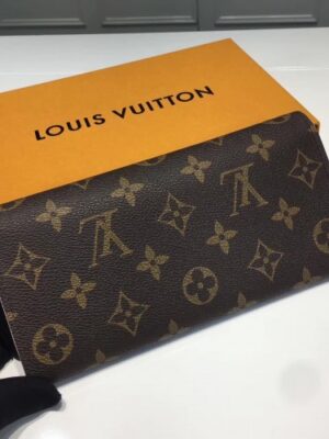 Louis Vuitton Replica Monogram Canvas Flower Stud Trim Emilie Wallet M64202 01 2017