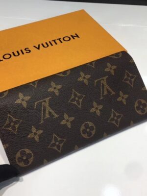 Louis Vuitton Replica Monogram Canvas Flower Stud Trim Emilie Wallet M64202 02 2017