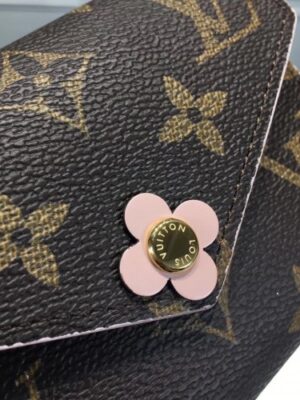 Louis Vuitton Replica Monogram Canvas Flower Stud Trim Victorine Wallet M41937 05 2017