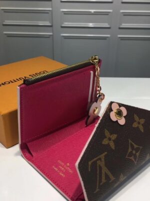 Louis Vuitton Replica Monogram Canvas Flower Stud Trim Victorine Wallet M41937 06 2017