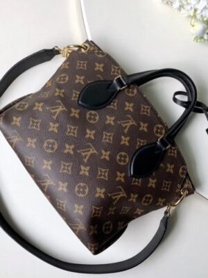 Louis Vuitton Replica Monogram Canvas Flower Zipped Tote BB Bag M44351 Noir 2019