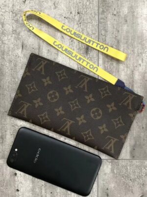 Louis Vuitton Replica Monogram Canvas Large Pouch Clutch Blue 2018