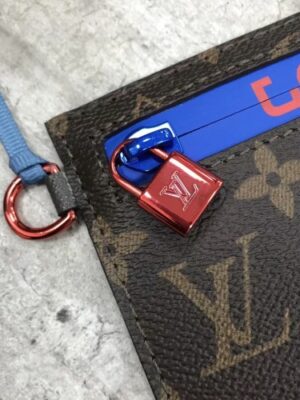 Louis Vuitton Replica Monogram Canvas Large Pouch Clutch Blue 2018