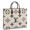 Louis Vuitton Replica Monogram Canvas Leopard Print Onthego Tote Bag M44675 Brown/White 2019