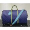 Louis Vuitton Replica Monogram Canvas Men's Keepall 55 Bag Blue/Green 2018