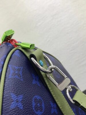 Louis Vuitton Replica Monogram Canvas Men's Keepall 55 Bag Blue/Green 2018