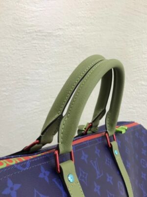 Louis Vuitton Replica Monogram Canvas Men's Keepall 55 Bag Blue/Green 2018