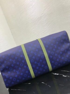 Louis Vuitton Replica Monogram Canvas Men's Keepall 55 Bag Blue/Green 2018