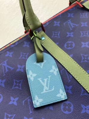 Louis Vuitton Replica Monogram Canvas Men's Keepall 55 Bag Blue/Green 2018