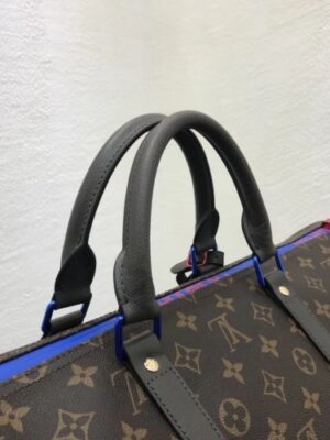 Louis Vuitton Replica Monogram Canvas Men's Keepall 55 Bag M43858 Blue 2018