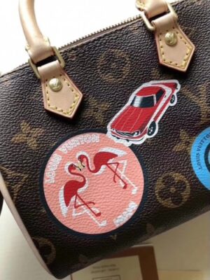 Louis Vuitton Replica Monogram Canvas Nano Speedy Pink/Blue 2017