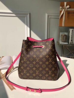 Louis Vuitton Replica Monogram Canvas NeoNoe Bag M43570 Fuchsia 2018