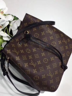 Louis Vuitton Replica Monogram Canvas NeoNoe Bag M44020 Black 2018