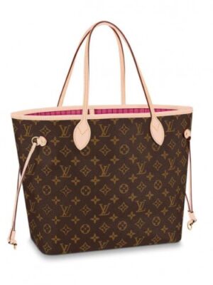 Louis Vuitton Replica Monogram Canvas Neverfull MM tote M40996 Fuchsia