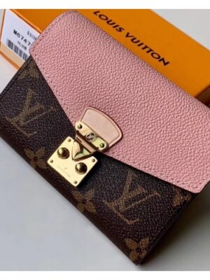 Louis Vuitton Replica Monogram Canvas Pallas Compact Wallet Pink 2019