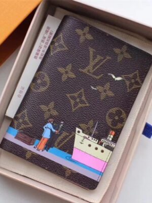 Louis Vuitton Replica Monogram Canvas Passport Cover M62089 Pink/Blue